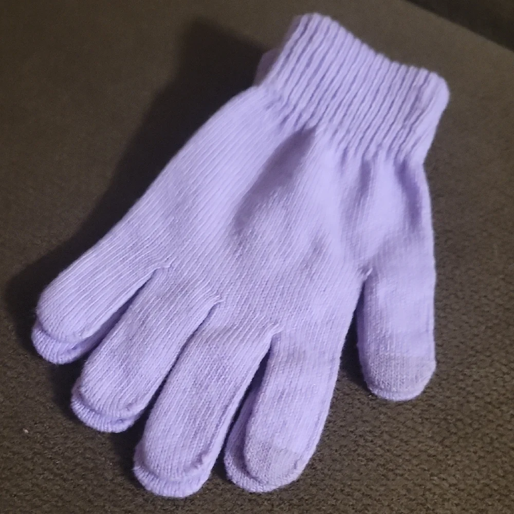 Two Pairs of Gloves Universal Thread Black Knit Gloves & Wild Fable Purple Sizes